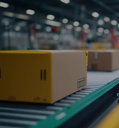 Parcel conveyor belt